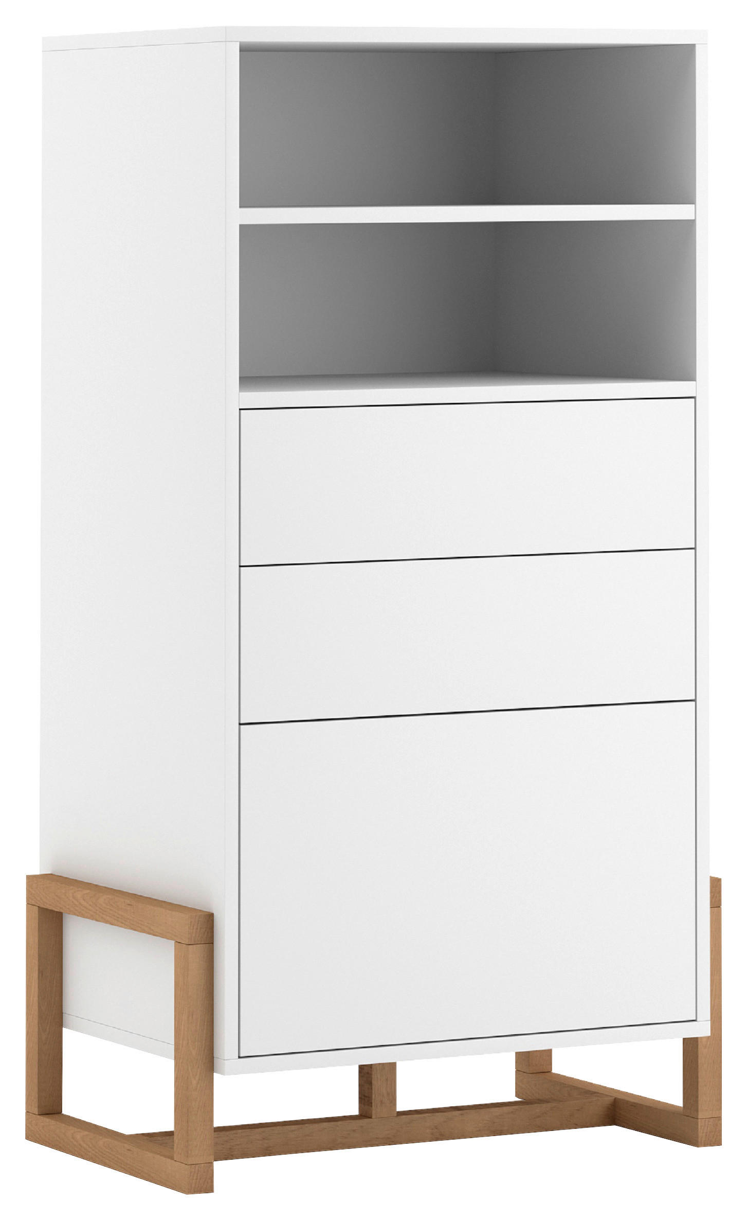 HIGHBOARD  in 63,4/115,7/42 cm  - Buchefarben/Weiß, Design, Holz/Holzwerkstoff (63,4/115,7/42cm) - MID.YOU