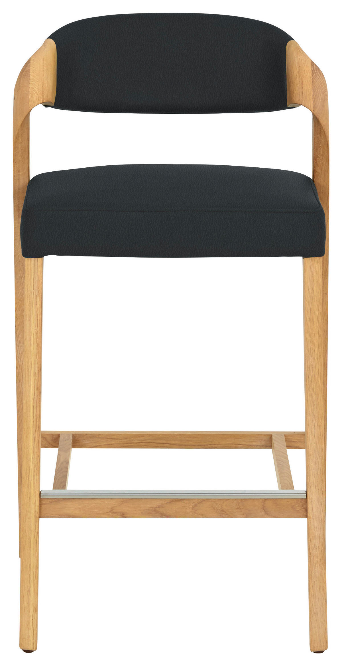 TRESENSTUHL in Eichefarben, Blaugrau  - Eichefarben/Blaugrau, Natur, Leder/Holz (51/93/49cm) - Voglauer