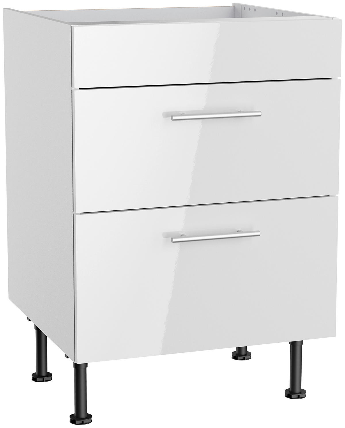 ECKKÜCHE 200/270 cm  in Weiß, Weiß Hochglanz  - Edelstahlfarben/Weiß Hochglanz, Basics, Holzwerkstoff/Metall (200/270cm) - Optifit