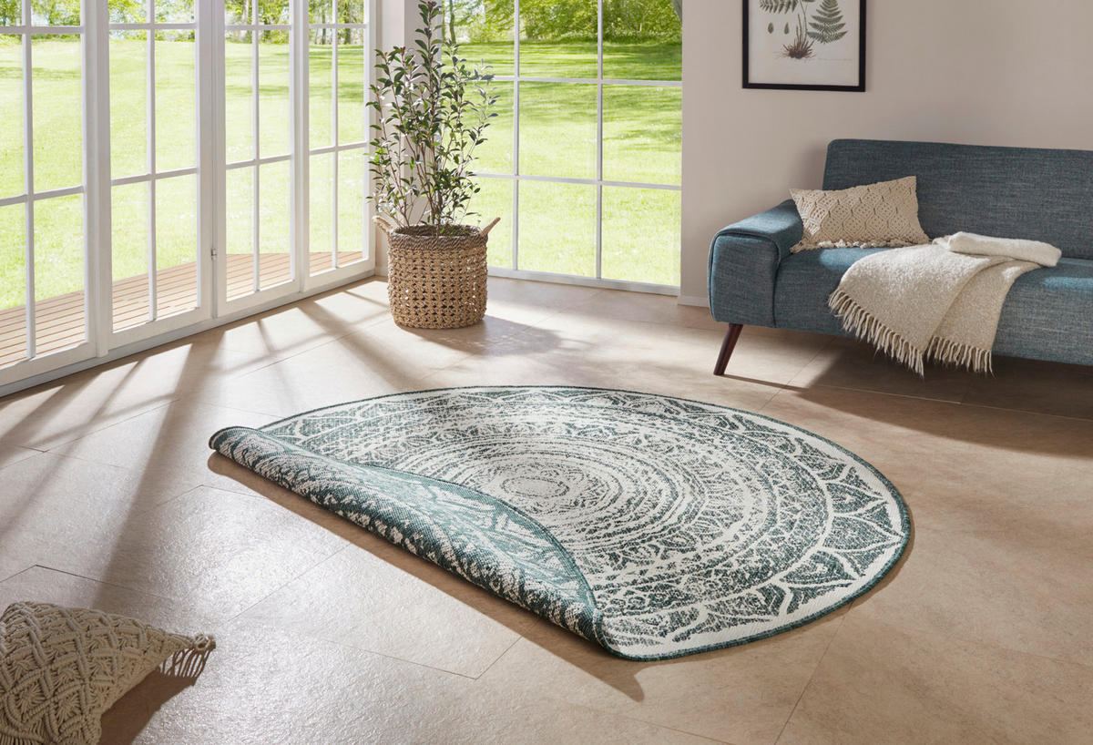 OUTDOORTEPPICH 200 cm Twin Supreme Creme, Grün  - Creme/Grün, Basics, Kunststoff (200cm)