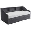 AUSZIEHBETT 90-180/200 cm  in Anthrazit  - Anthrazit/Buchefarben, KONVENTIONELL, Holzwerkstoff (90-180/200cm) - Carryhome