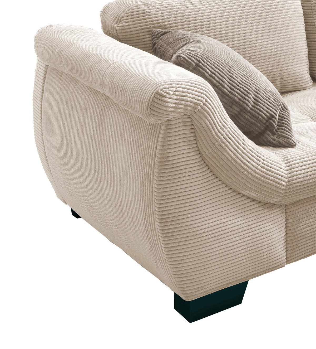KUTNA GARNITURA tekstil  bež   - sivo-smeđa/bež, Design, tekstil/drvo (250/190cm) - MID.YOU