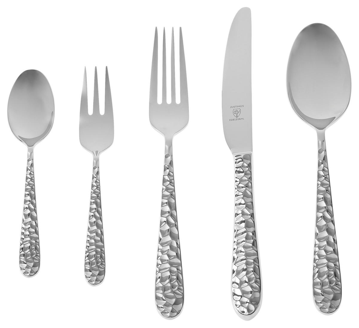 BESTECKSET INVICTUS  30-teilig  - Edelstahlfarben, Basics, Metall (43/25/5cm) - Justinus