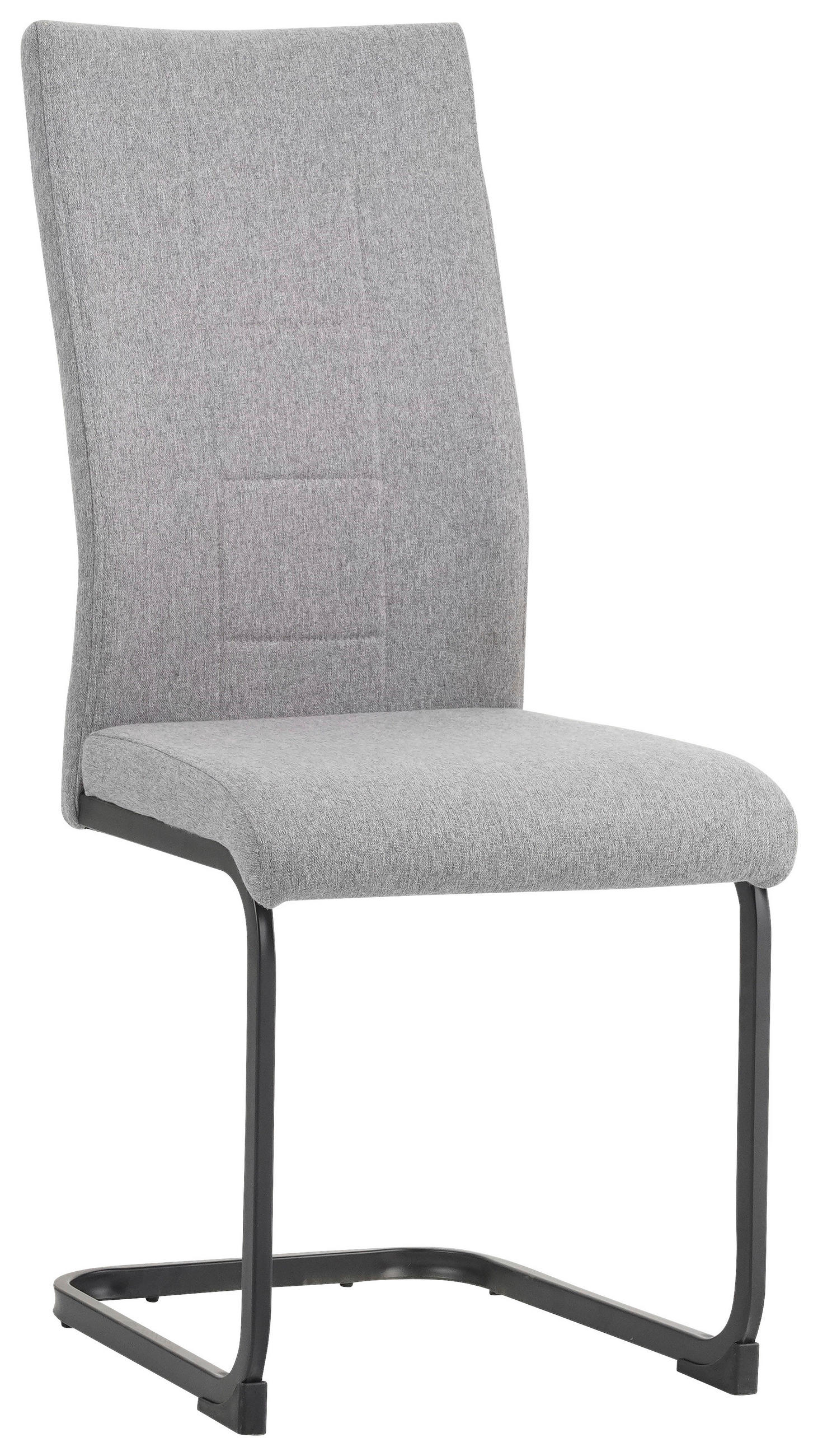 SCHWINGSTUHL  in Eisen Flachgewebe  - Schwarz/Grau, Design, Textil/Metall (44/100/59cm) - Carryhome