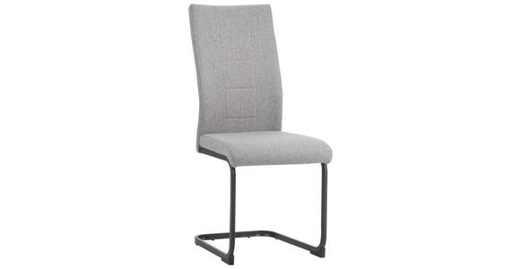 SCHWINGSTUHL in Eisen Flachgewebe - Schwarz/Grau, Design, Textil/Metall (44/100/59cm) - Carryhome