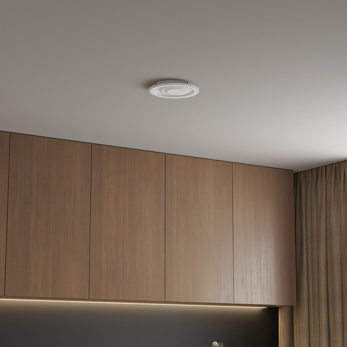 LED PLAFONJERA Leeds  - bela, Osnovno, metal/plastika (38/6,5cm) - Novel