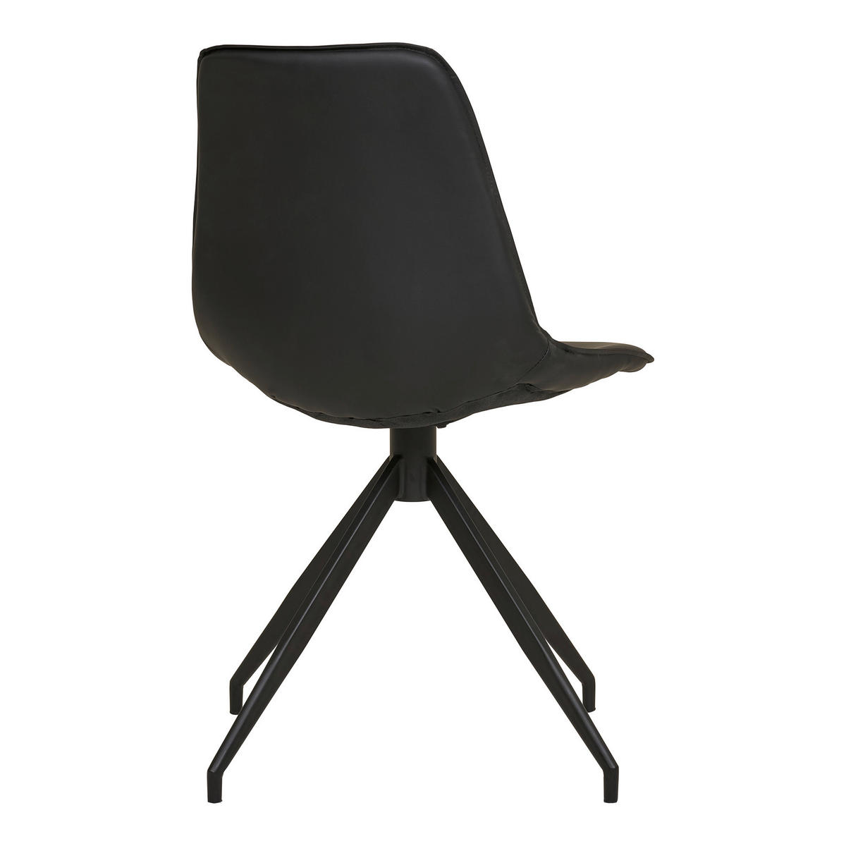 STOLSET 2 styck läderimitation  - svart, Modern, metall/textil (48/86/56cm) - MID.YOU