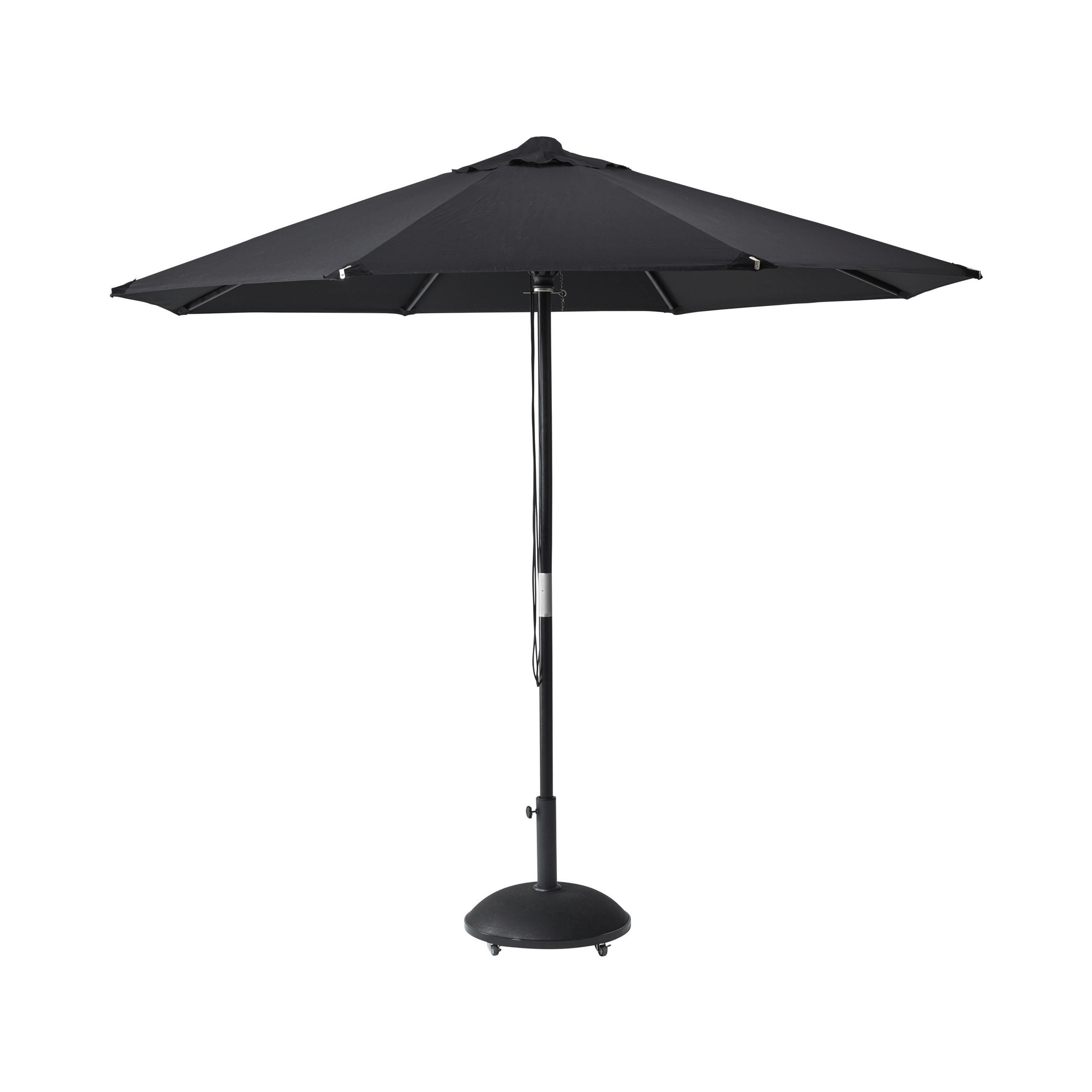 SONNENSCHIRM   - Schwarz, Design, Holz/Textil (300/265cm) - Livetastic