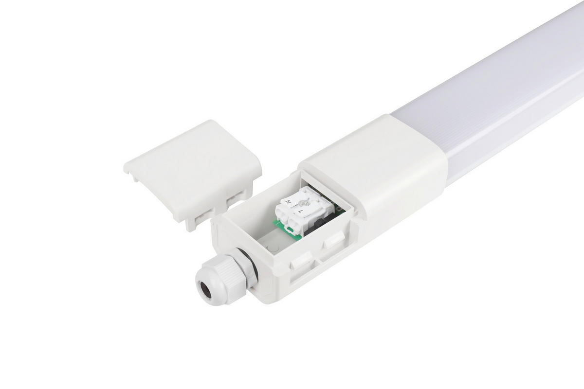 LED-DECKENLEUCHTE plus3 149,5/5,2/4,1 cm   - Weiß, Basics, Kunststoff (149,5/5,2/4,1cm)