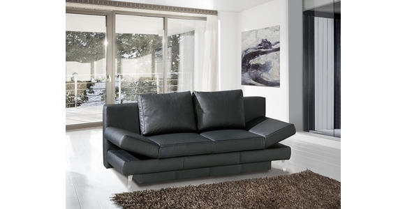 SCHLAFSOFA in Echtleder  - Chromfarben, Design, Leder/Metall (200/85/90cm) - Novel