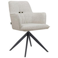 NASLANJAČ, kovina, tekstil črna, bež  - črna/bež, Design, kovina/tekstil (60/87/64,5cm) - Novel