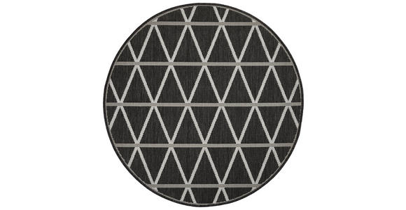 OUTDOORTEPPICH 120 cm Naturalle Schwarz - Schwarz, Design, Naturmaterialien/Textil (120cm) - Novel