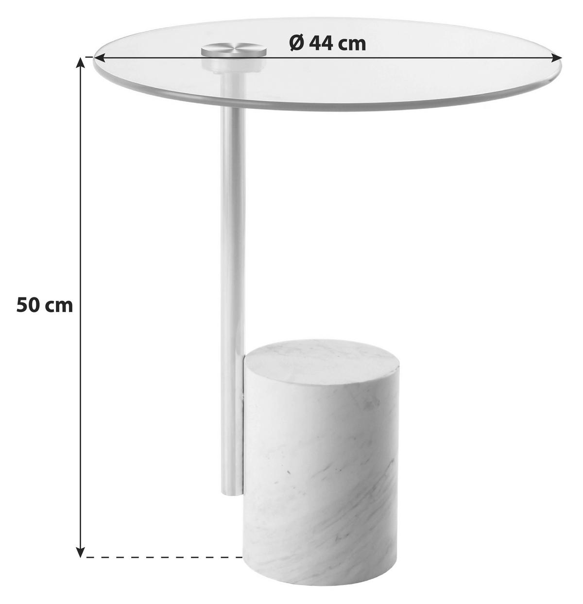 BEISTELLTISCH 44/44/50 cm Schwarz, Goldfarben rund  - Goldfarben/Schwarz, Design, Glas/Stein (44/44/50cm) - Kayoom