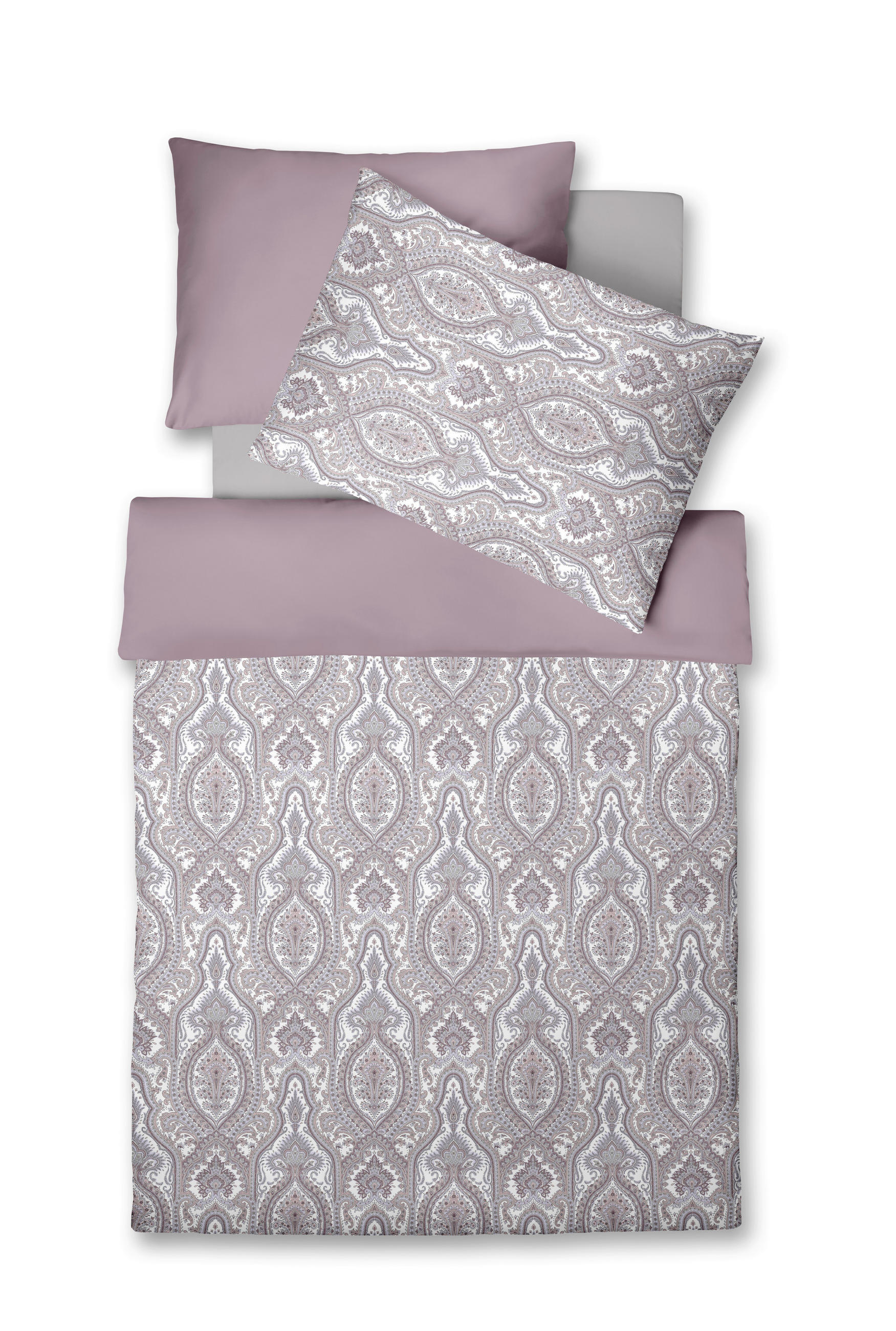 POVLEČENÍ, makosatén, bílá, šeříková, světle fialová, 140/200 cm  - bílá/šeříková, Design, textil (140/200cm) - Fleuresse