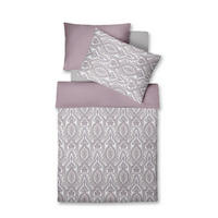 POSTEĽNÁ BIELIZEŇ, makosatén, biela, orgovánová, hnedofialová, 140/200 cm  - orgovánová/biela, Design, textil (140/200cm) - Fleuresse