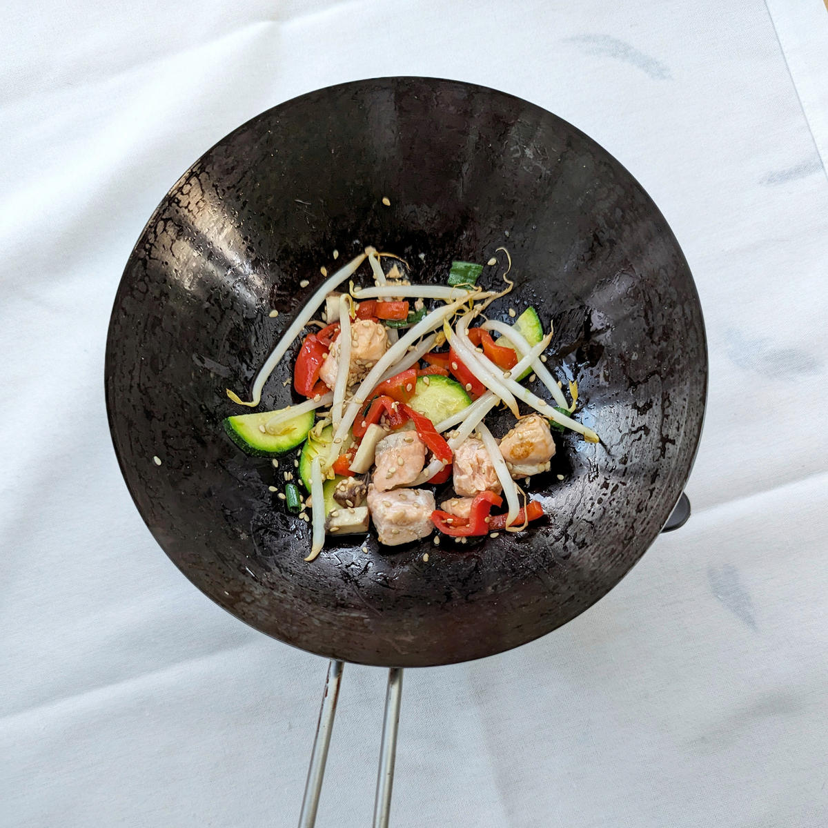 PARTY WOKSET Joy  - Schwarz, KONVENTIONELL, Metall (18/15cm) - Kela