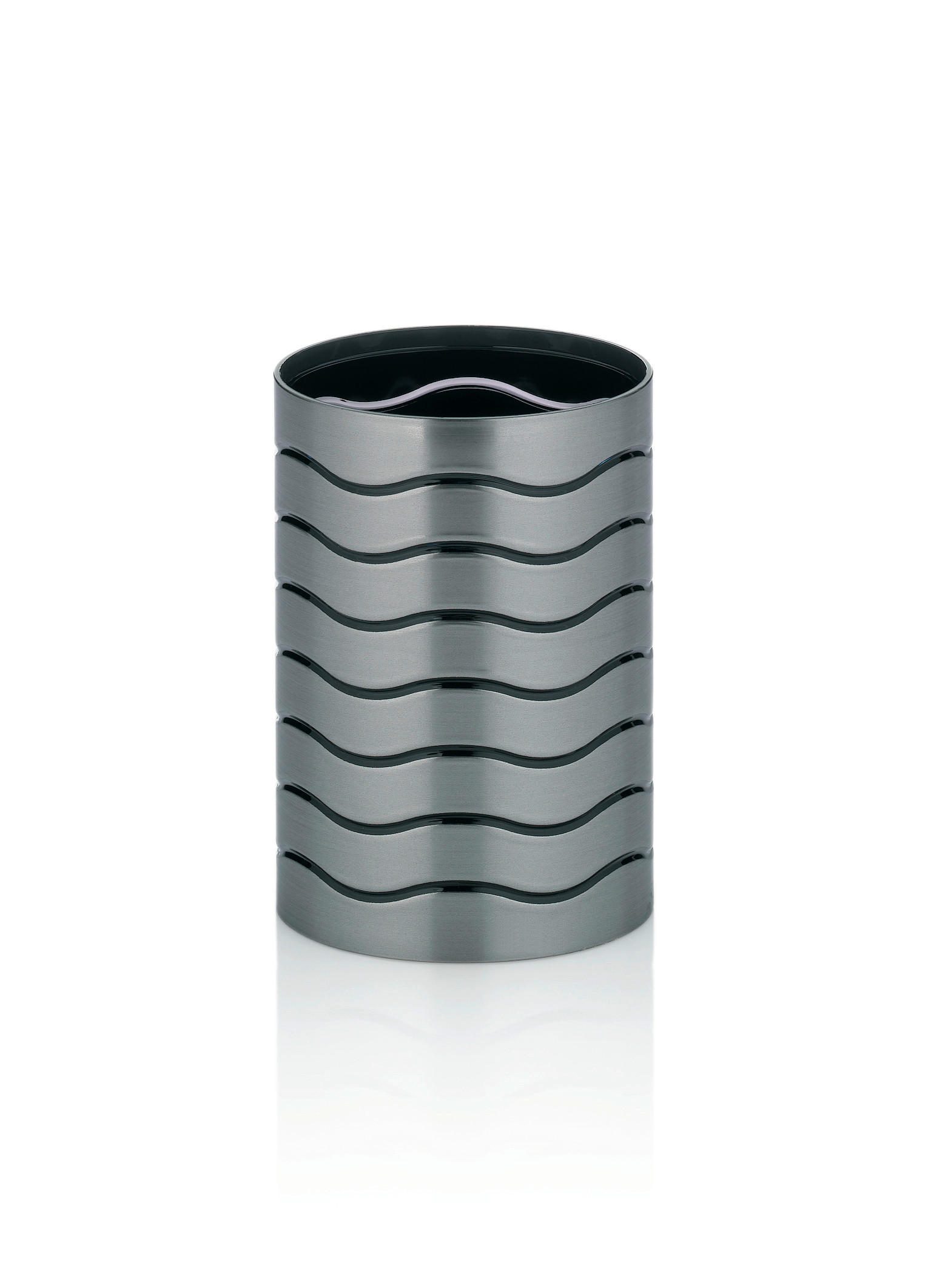 LONČEK ZA SPIRANJE UST - barve aluminija, Konvencionalno, umetna masa (7,5/10,5cm) - Kela