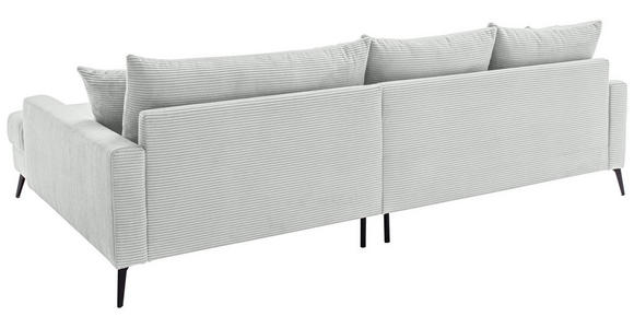 ECKSOFA  in Cord Elfenbein  280/173 cm  - Elfenbein/Schwarz, KONVENTIONELL, Textil/Metall (280/173cm) - Hom`in