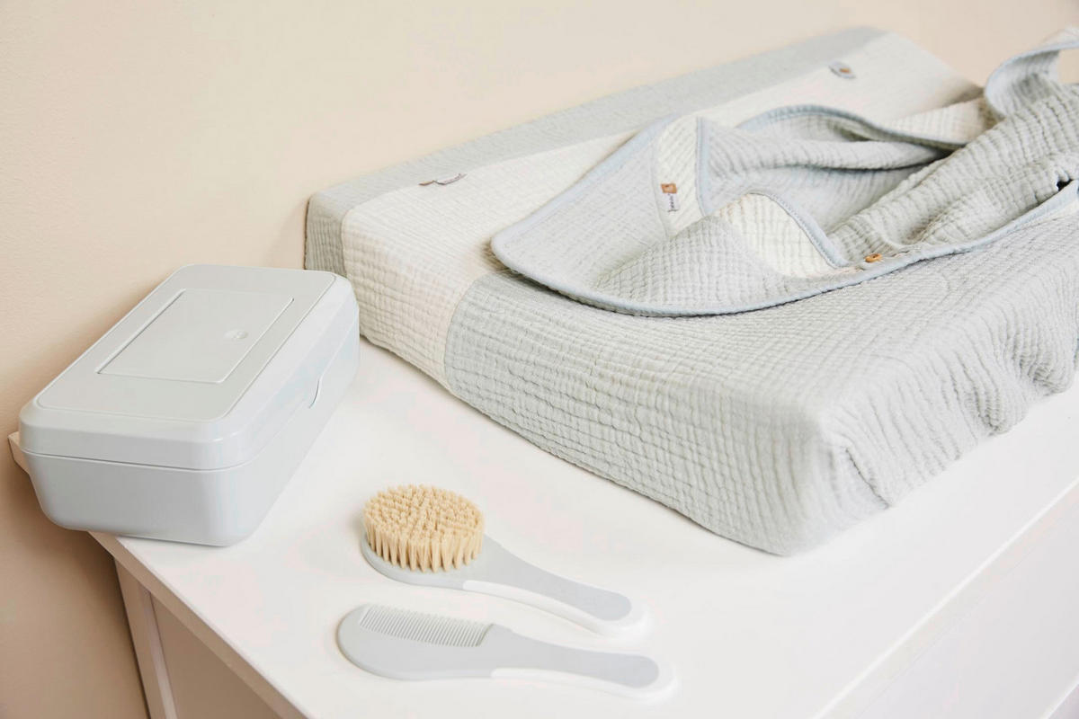 WICKELAUFLAGENBEZUG - Pastellgrün/Grün, Basics, Textil (77/44/10cm) - Bebe Jou