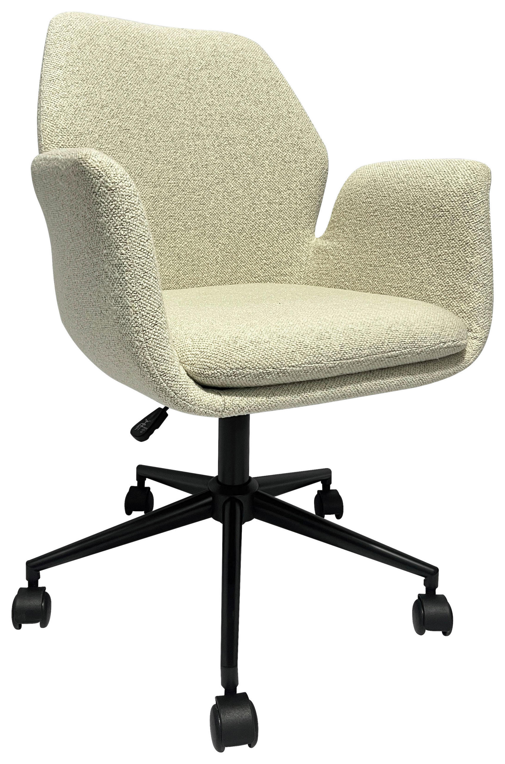 DREHSTUHL Webstoff Schwarz, Beige  - Beige/Schwarz, Design, Kunststoff/Textil (60/86-96/59cm) - Novel