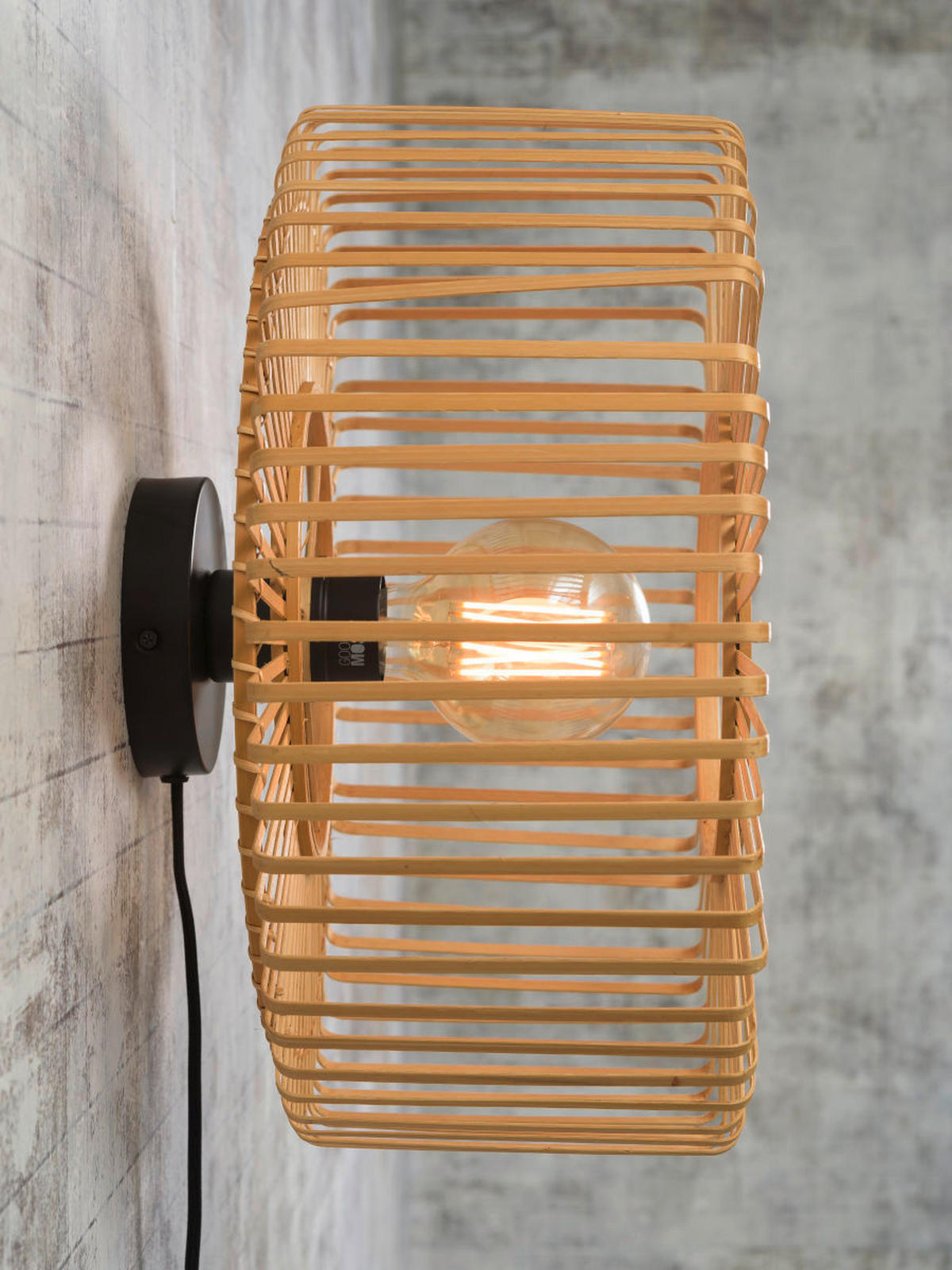 VÄGGLAMPA 20/40 cm   - naturfärgad, Trend, trä (20/40cm) - Good & Mojo