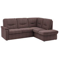 ECKSOFA Chenille Braun  - Schwarz/Braun, Konventionell, Kunststoff/Textil (235/185cm) - Beldomo Comfort