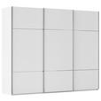 SCHWEBETÜRENSCHRANK 301/223/68 cm 3-türig Weiß  - Chromfarben/Weiß, KONVENTIONELL, Holzwerkstoff/Metall (301/223/68cm) - Novel