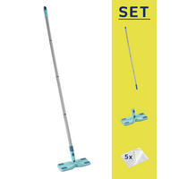 SADA NA ČISTENIE PODLÁH - tyrkysová, Basics, plast (26/10,2/14,40cm) - Leifheit