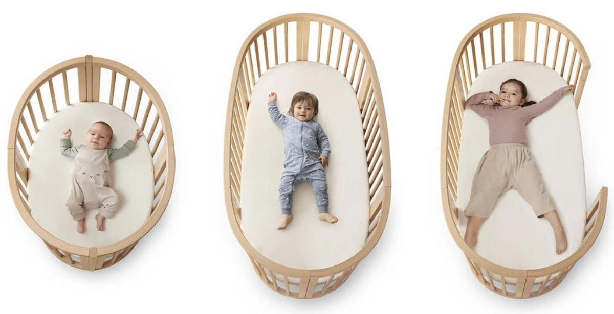 GITTERBETT Sleepi MINI V3  82/67/87 cm   - Naturfarben, Basics, Holz (82/67/87cm) - Stokke