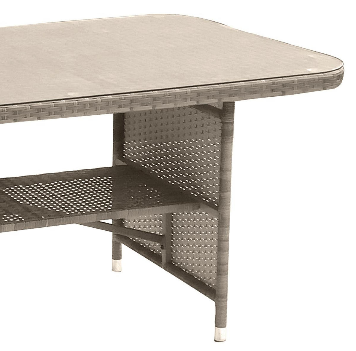 LOUNGEGARNITUR 11-teilig   140/68/80 cm Stahl  - Beige/Grau, MODERN, Kunststoff/Textil (140/68/80cm) - Gardenson