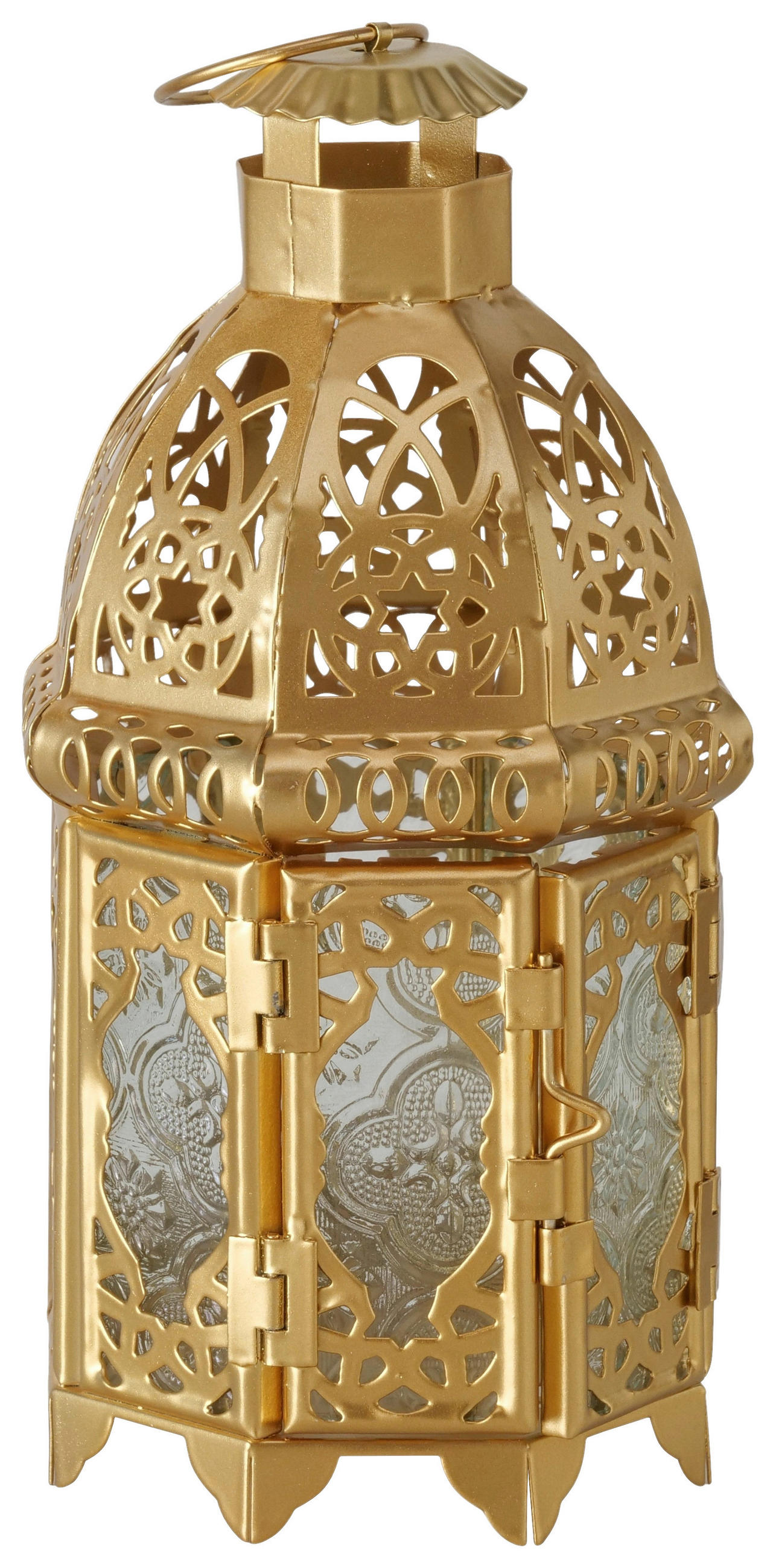 LATERNE - Goldfarben, Trend, Glas/Metall (10,2/21cm) - Ambia Home