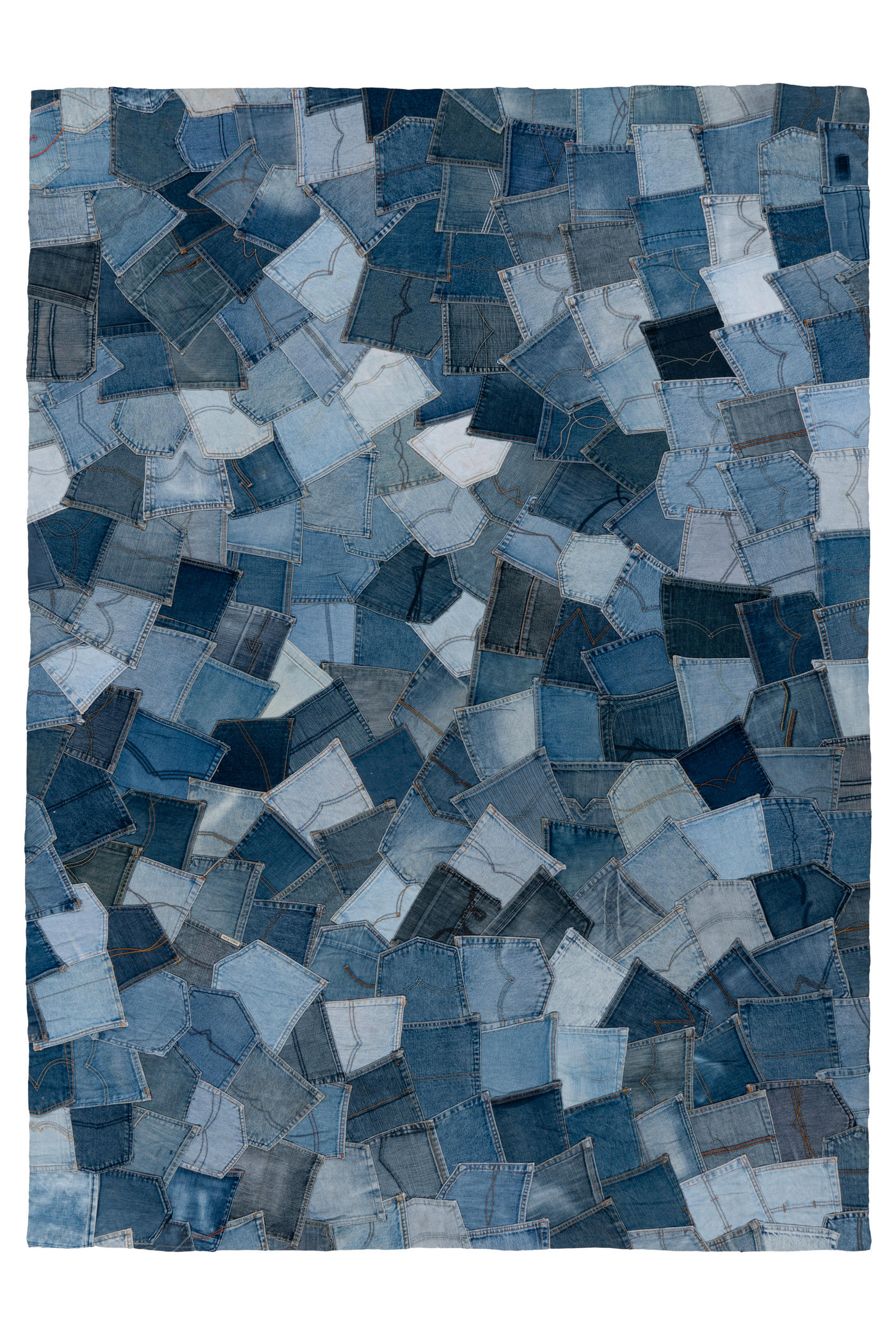 FLACHWEBETEPPICH 80/150 cm My Denim Pocke Blau  - Blau, Basics, Textil (80/150cm) - Obsession