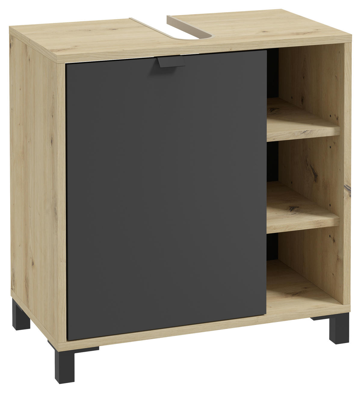 MASCĂ PENTRU LAVOAR 60/62/34 cm  - culoare lemn stejar/stejar Artisan, Basics, plastic/metal (60/62/34cm) - Carryhome