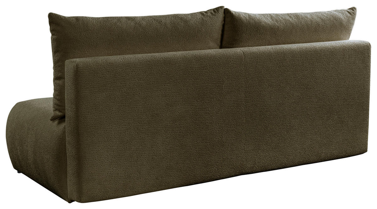 SCHLAFSOFA in Holz, Textil, Holzwerkstoff Olivgrün  - Creme/Schwarz, Design, Holz/Holzwerkstoff (209/100/103cm) - MID.YOU