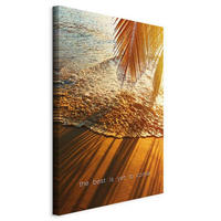 LEINWANDBILD Landschaft & Natur, Text, Palmen, Sonnenuntergang, Strand & Meer, Wasser, Wellness 40/60/1.2 cm  - Pastellblau/Sahara, Basics, Holzwerkstoff/Textil (40/60/1.2cm) - artgeist