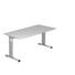 SCHREIBTISCH - Silberfarben/Grau, KONVENTIONELL, Holzwerkstoff/Metall (160/65-85/80cm) SCHREIBTISCH - Silberfarben/Grau, KONVENTIONELL, Holzwerkstoff/Metall (160/65-85/80cm)