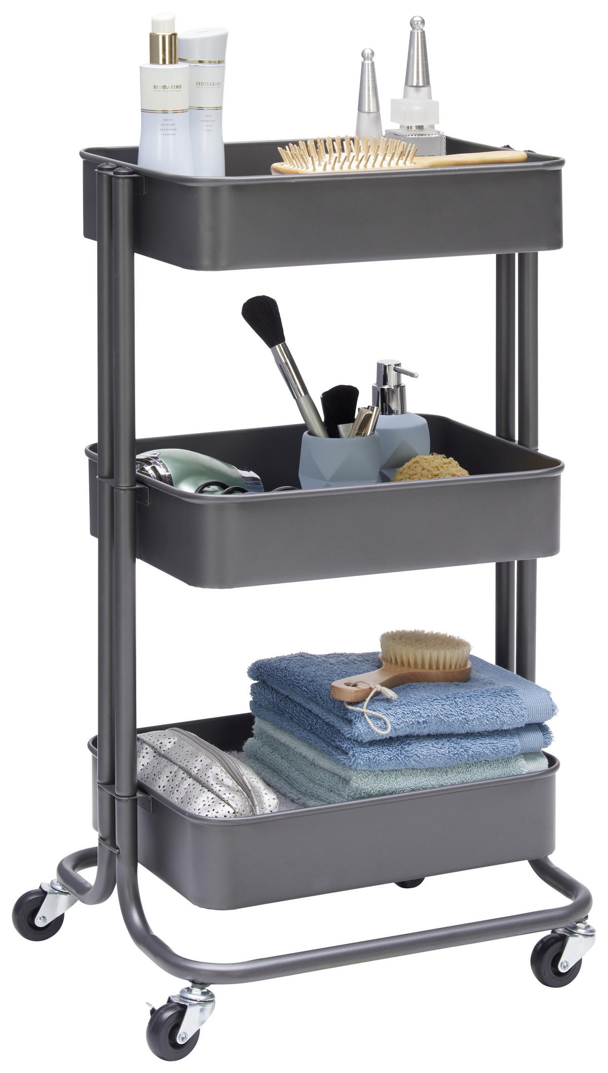 ALLZWECKWAGEN Dunkelgrau  - Dunkelgrau, Design, Metall (43/78,5/35cm) - home24