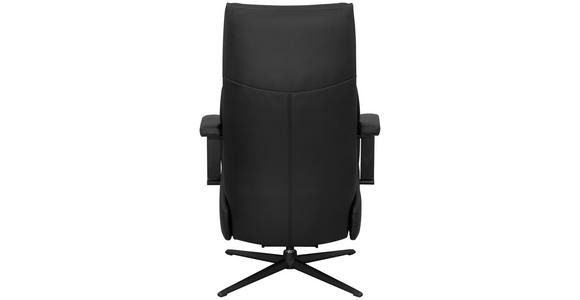 RELAXSESSEL Lederlook Kopfteilverstellung, Sitztiefenverstellung, Fußteilverstellung, Rücken echt - Schwarz, Design, Textil/Metall (74/115/84cm) - Xora