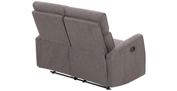 2-SITZER-SOFA Mikrofaser Grau  - Schwarz/Grau, KONVENTIONELL, Kunststoff/Textil (127/105/93cm) - Xora