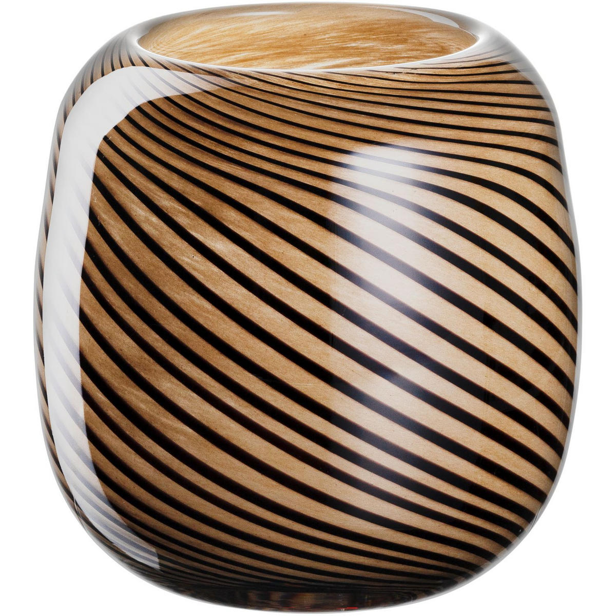 VASE  - Beige/Braun, KONVENTIONELL, Glas (15,50/15,50/15,50cm) - Leonardo