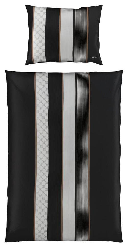 POVLEČENÍ, makosatén, černá, bílá, 140/200 cm  - bílá/černá, Design, textil/přírodní materiály (140/200cm) - Joop!