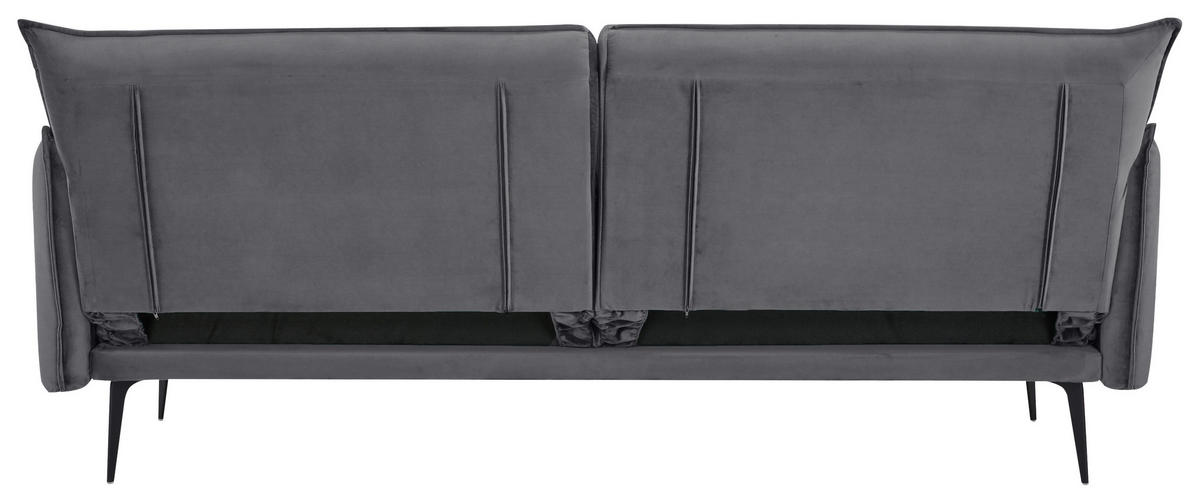 ROZKLÁDACÍ POHOVKA, kov, textil, tmavě šedá - tmavě šedá, Design, kov/textil (207/88/86cm) - Stylife