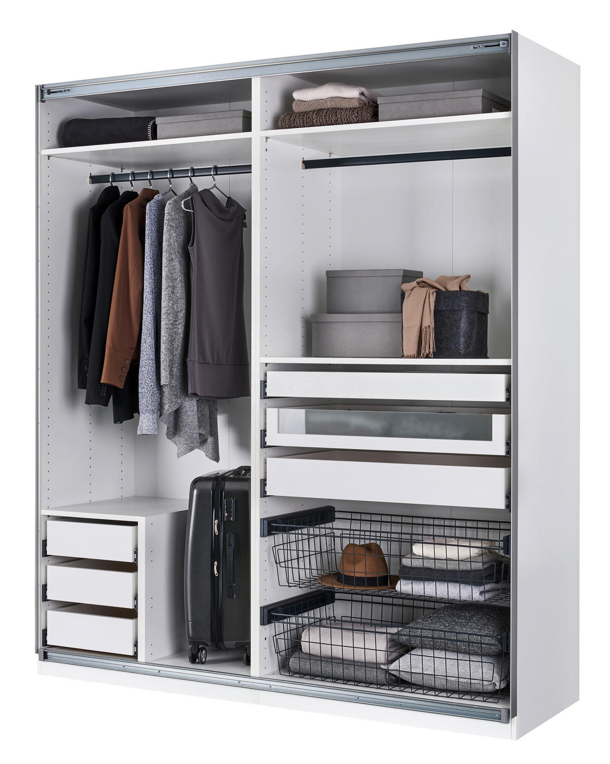 KORPUS ORMARA  bijela  91,1/210/56,5 cm    - bijela, Konvencionalno, drvni materijal (91,1/210/56,5cm) - Hom`in