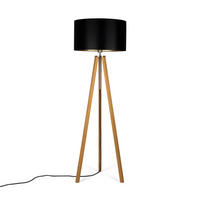 STEHLEUCHTE Skandinavisch 50/150/50 cm  - Eichefarben/Goldfarben, MODERN, Naturmaterialien/Holz (50/150/50cm)