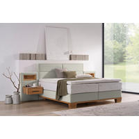BOXSPRINGBETT 160/200 cm  in Naturfarben, Eichefarben  - Eichefarben/Naturfarben, Natur, Holz/Textil (160/200cm) - Valnatura