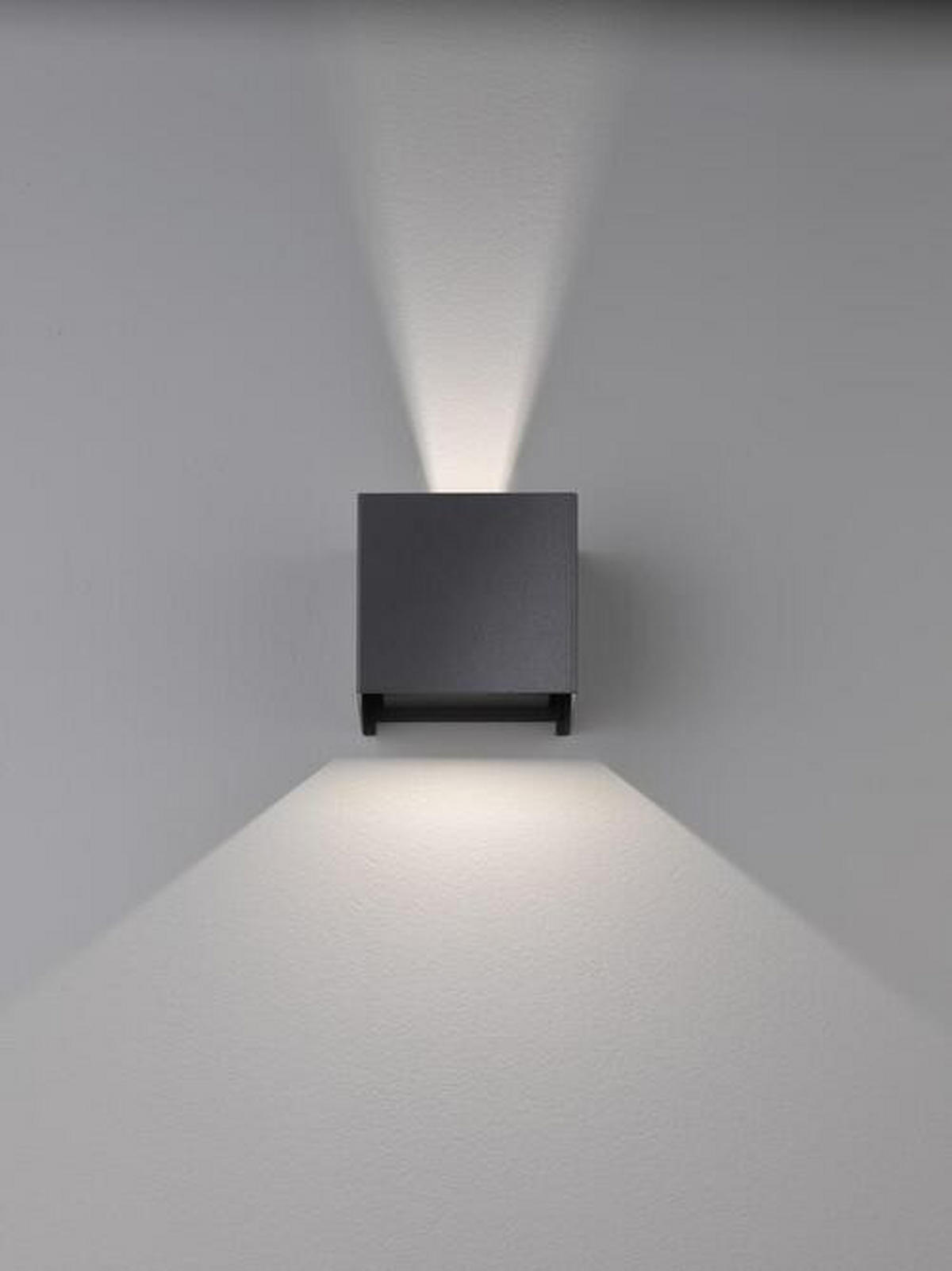 LED VÄGGLAMPA Wall 10/10 cm   - svart, Design, metall (10/10cm) - Fischer & Honsel