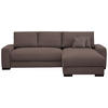ECKSOFA Braun Cord  - Schwarz/Braun, Design, Holz/Textil (264/184cm) - Stylife