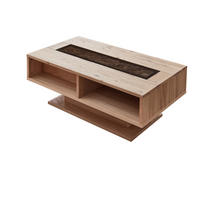 KONFERENČNÍ STOLEK, divoký dub, černá, kompozitní dřevo, sklo, dřevo, 115/43/65 cm - divoký dub/černá, Moderní, dřevo/kompozitní dřevo (115/43/65cm) - Linea Natura