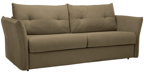 SCHLAFSOFA Webstoff Olivgrün - Schwarz/Olivgrün, KONVENTIONELL, Kunststoff/Textil (220/89/104cm) - Carryhome