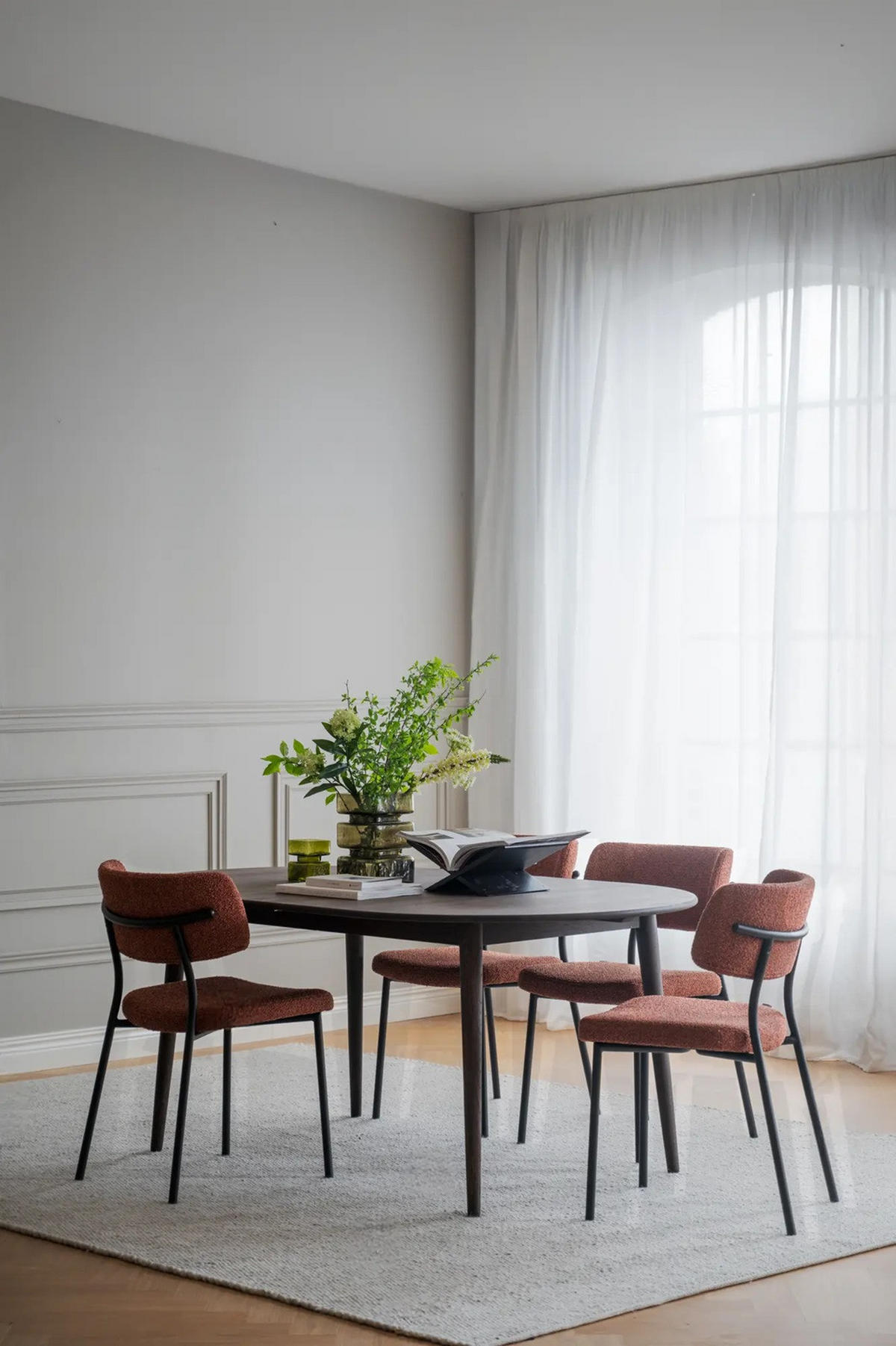 STOL     - svart/rostfärgad, Klassisk, metall/trä (52/82/56cm) - Rowico